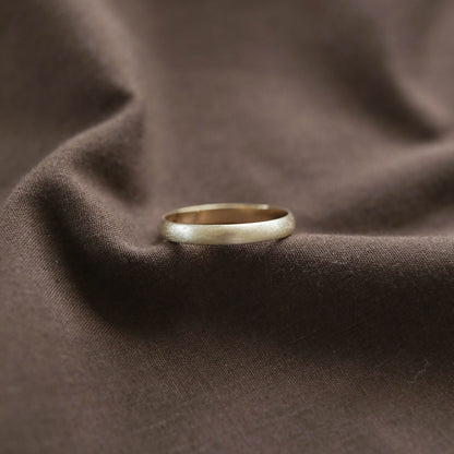 Satin-Finish Regular Yellow Gold Men's Band - farrellouise