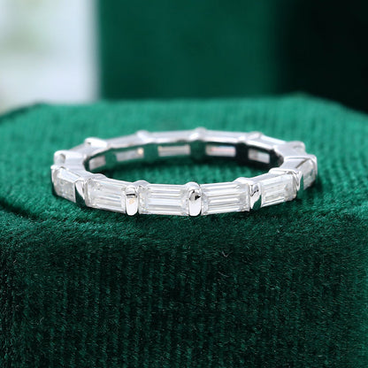 0.11 CT Baguette Moissanite Bar Wedding Band - farrellouise
