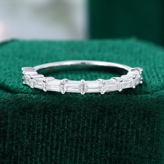0.11 CT Baguette Moissanite Bar Wedding Band - farrellouise