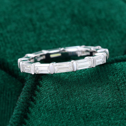 0.11 CT Baguette Moissanite Bar Wedding Band - farrellouise