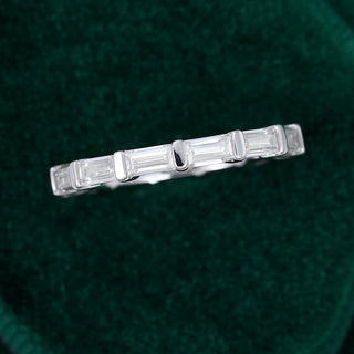 0.11 CT Baguette Moissanite Bar Wedding Band - farrellouise