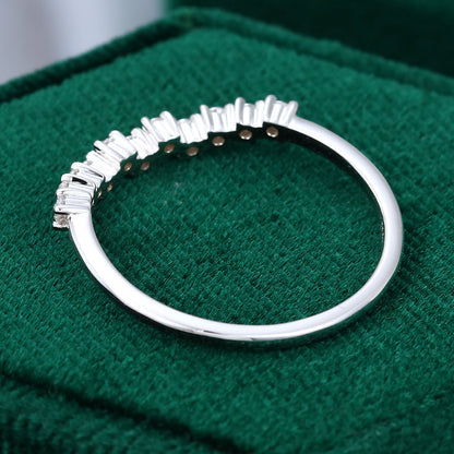 0.22 CT Round Moissanite Cluster Wedding Band - farrellouise