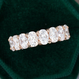 0.43 CT Oval Moissanite Full Eternity Wedding Band - farrellouise