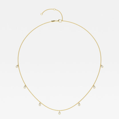 1.0 TCW Pear Moissanite Diamond Dangle Necklace - farrellouise