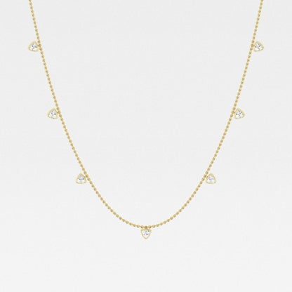 1.40 TCW Trillion Moissanite Diamond Dangle Necklace - farrellouise