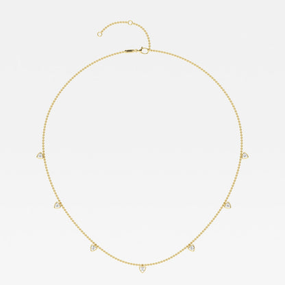 1.40 TCW Trillion Moissanite Diamond Dangle Necklace - farrellouise