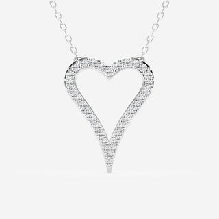 0.25 TCW Round Moissanite Diamond Heart Pandant Necklace - farrellouise