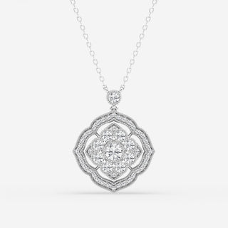 1.02 TCW Round Moissanite Diamond Cross Necklace - farrellouise