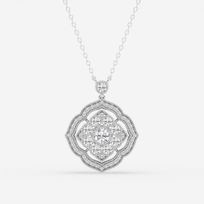 1.02 TCW Round Moissanite Diamond Cross Necklace - farrellouise