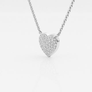 0.25 TCW Round Moissanite Diamond Heart Pendant Necklace - farrellouise