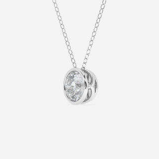 1.0 CT Round Moissanite Diamond Solitaire Necklace - farrellouise