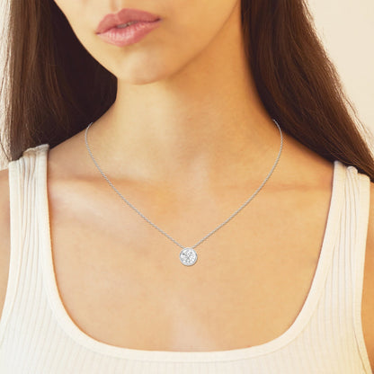 1.0 CT Round Moissanite Diamond Solitaire Necklace - farrellouise