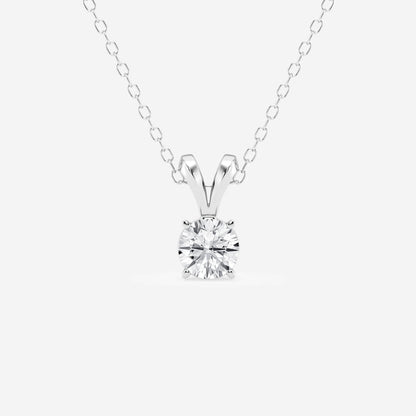 0.50 CT Round Moissanite Diamond Solitaire Necklace - farrellouise