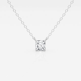 0.50 CT Asscher Moissanite Diamond Solitaire Necklace - farrellouise