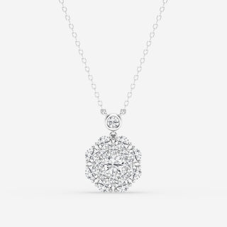 1.51 TCW Round Moissanite Diamond Vintage Multidimensional Pendant Necklace - farrellouise