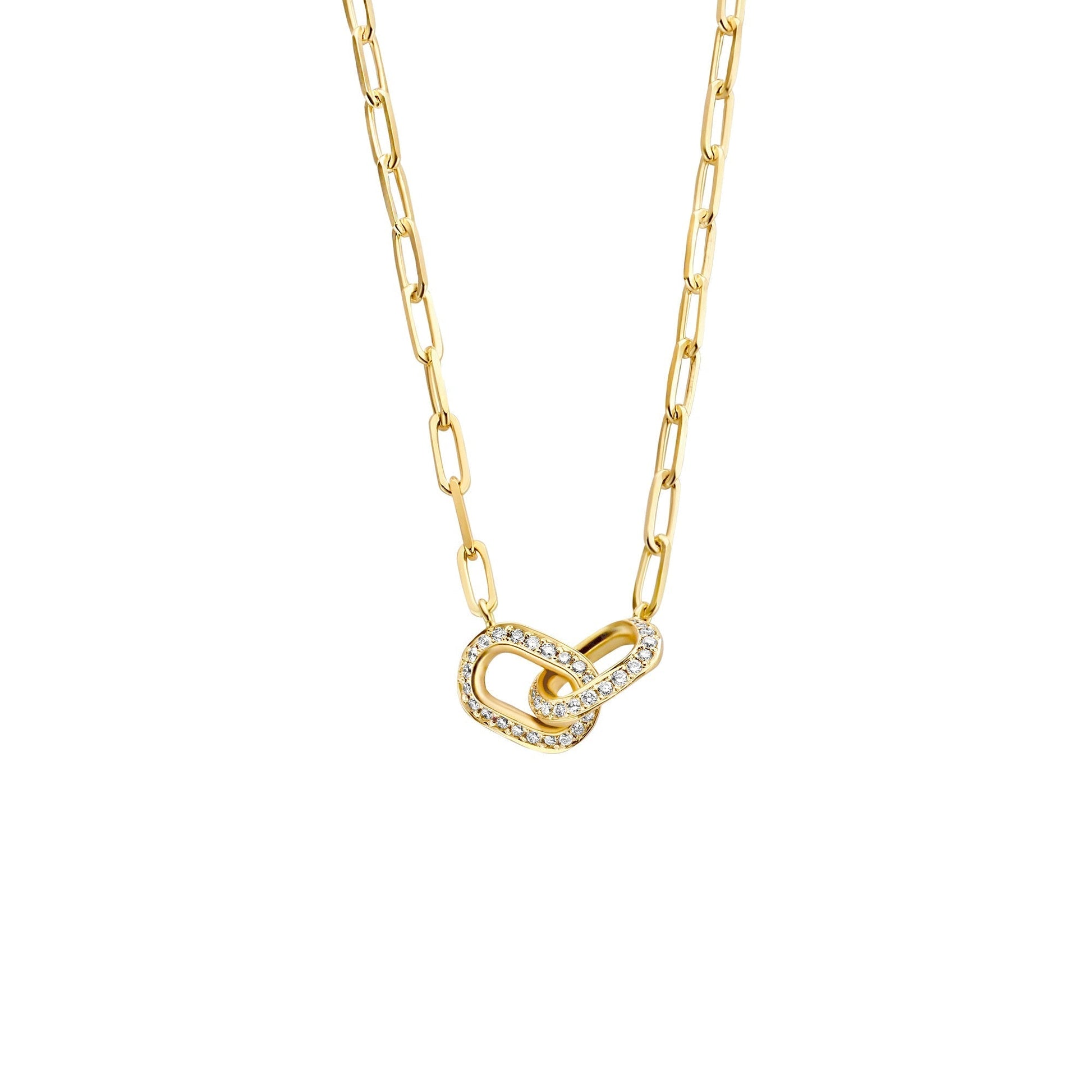 0.63 TCW Round Moissanite Diamond Unity Pendent Necklace - farrellouise