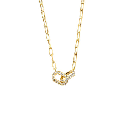 0.63 TCW Round Moissanite Diamond Unity Pendent Necklace - farrellouise
