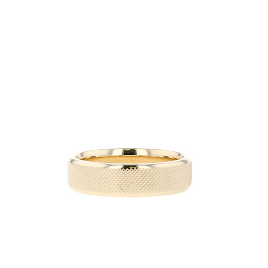 Classic Yellow Gold Textured Men's Band - farrellouise