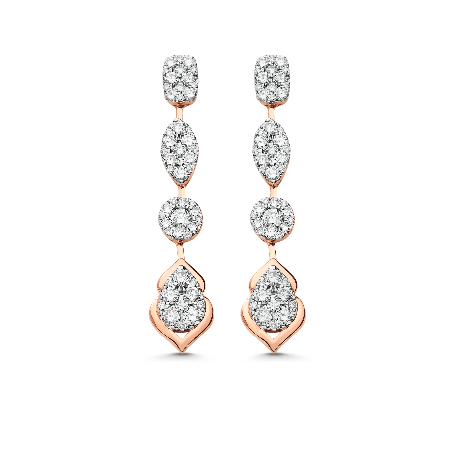 1.44 TCW Round Moissanite Diamond Drop Earrings - farrellouise
