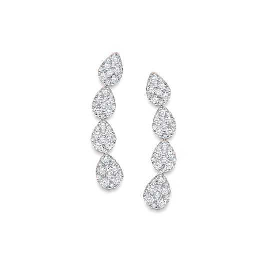 0.64 TCW Round Moissanite Diamond Ear Crawler Earrings - farrellouise