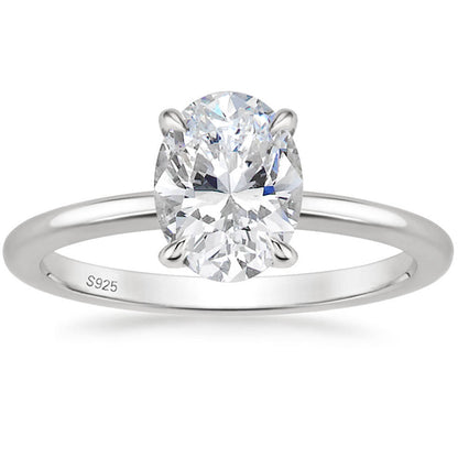 2.0 CT Oval Moissanite Solitaire Engagement Ring - farrellouise