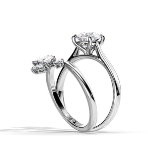 2.0  CT Round Moissanite solitaire Bridal Ring Set