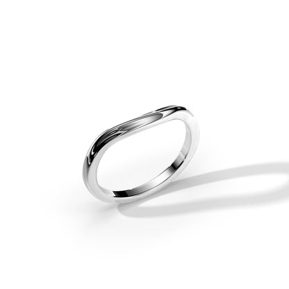 Plain Classic Curved Woman Wedding Band