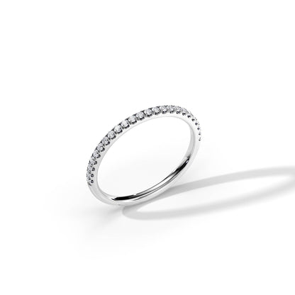 0.25 TCW Round Full Eternity Moissanite Wedding Band