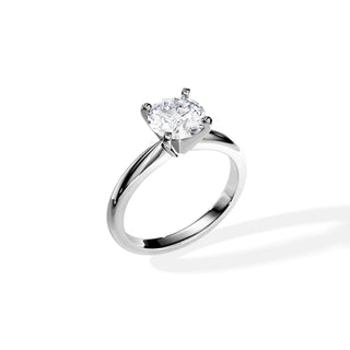 1.50 CT Round Cut Moissanite Solitaire Setting Engagement Ring