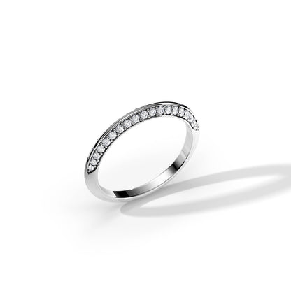 0.35 TCW Round Half Eternity Moissanite Wedding Band