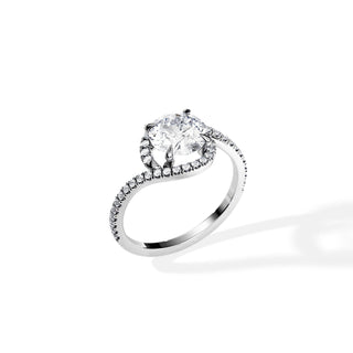 1.50 CT Round Cut Moissanite Bypass Setting Engagement Ring