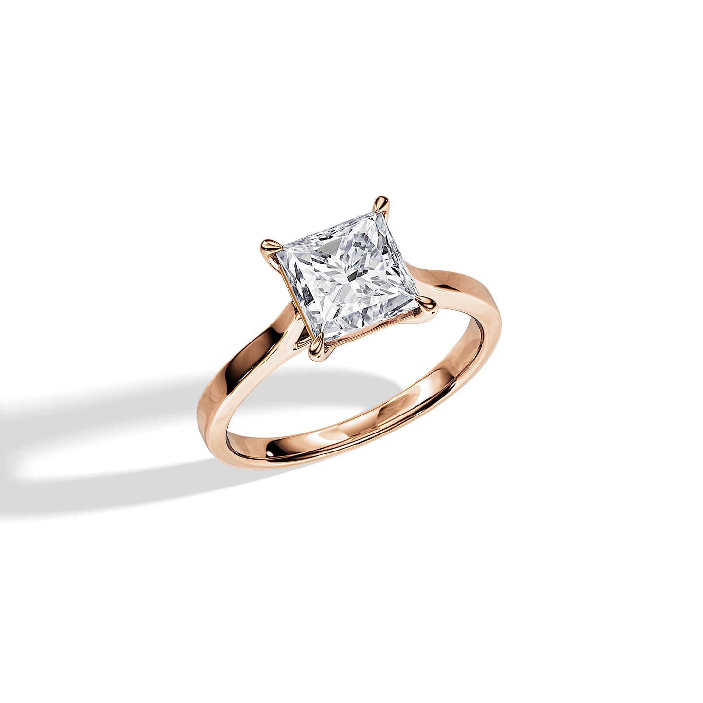 2.0 CT Princess Moissanite Solitaire Engagement Ring