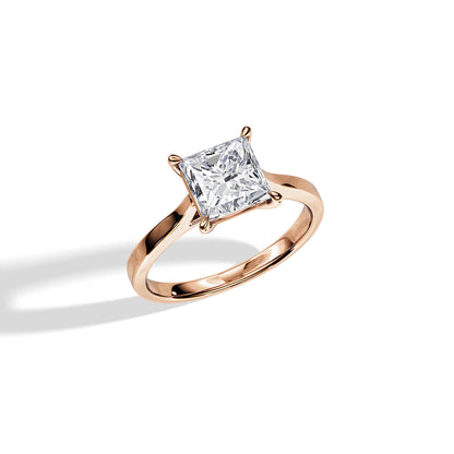 2.0 CT Princess Moissanite Solitaire Engagement Ring