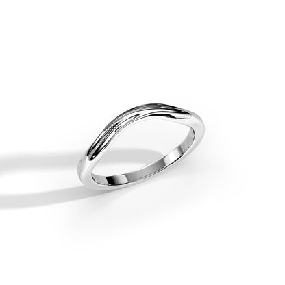 Plain Classic Curved Woman Wedding Band