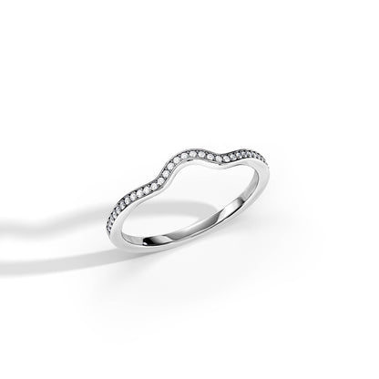 0.10 TCW Round Curved Wedding Band