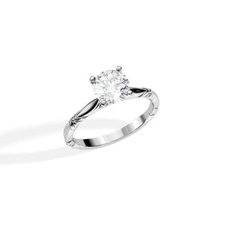 1.20 CT Round Moissanite Prong Setting Engagement Ring