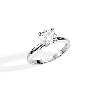 1.50 CT Round Cut Moissanite Solitaire Setting Engagement Ring