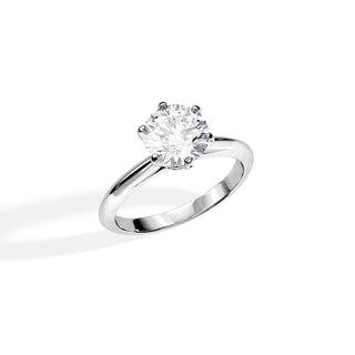 1.50 CT Round Cut Moissanite Solitaire Engagement Ring