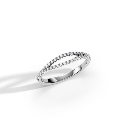 0.50 TCW Round Split Shank Wedding Band