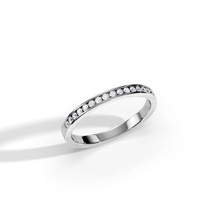 0.16 TCW Round Half Eternity Style Wedding Band