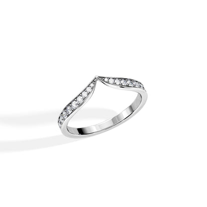 0.30 TCW Round Curved Style Wedding Band