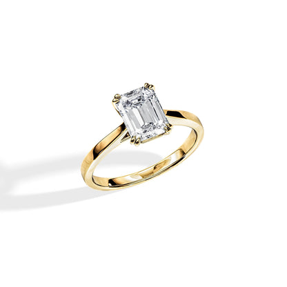 1.75 CT Emerald Moissanite Solitaire Engagement Ring