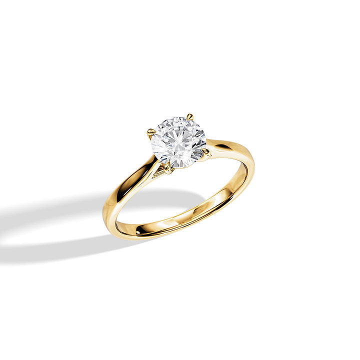1.0 CT Round Solitaire Moissanite Engagement Ring