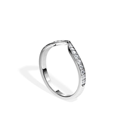 0.30 TCW Round Curved Style Wedding Band