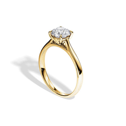 1.0 CT Round Solitaire Moissanite Engagement Ring