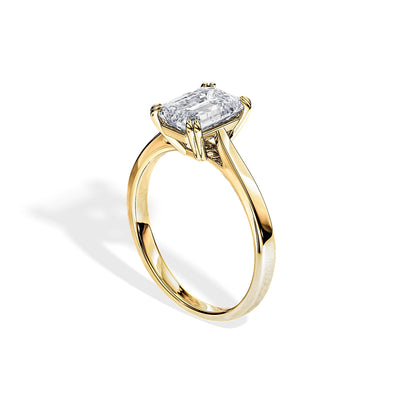 1.75 CT Emerald Moissanite Solitaire Engagement Ring