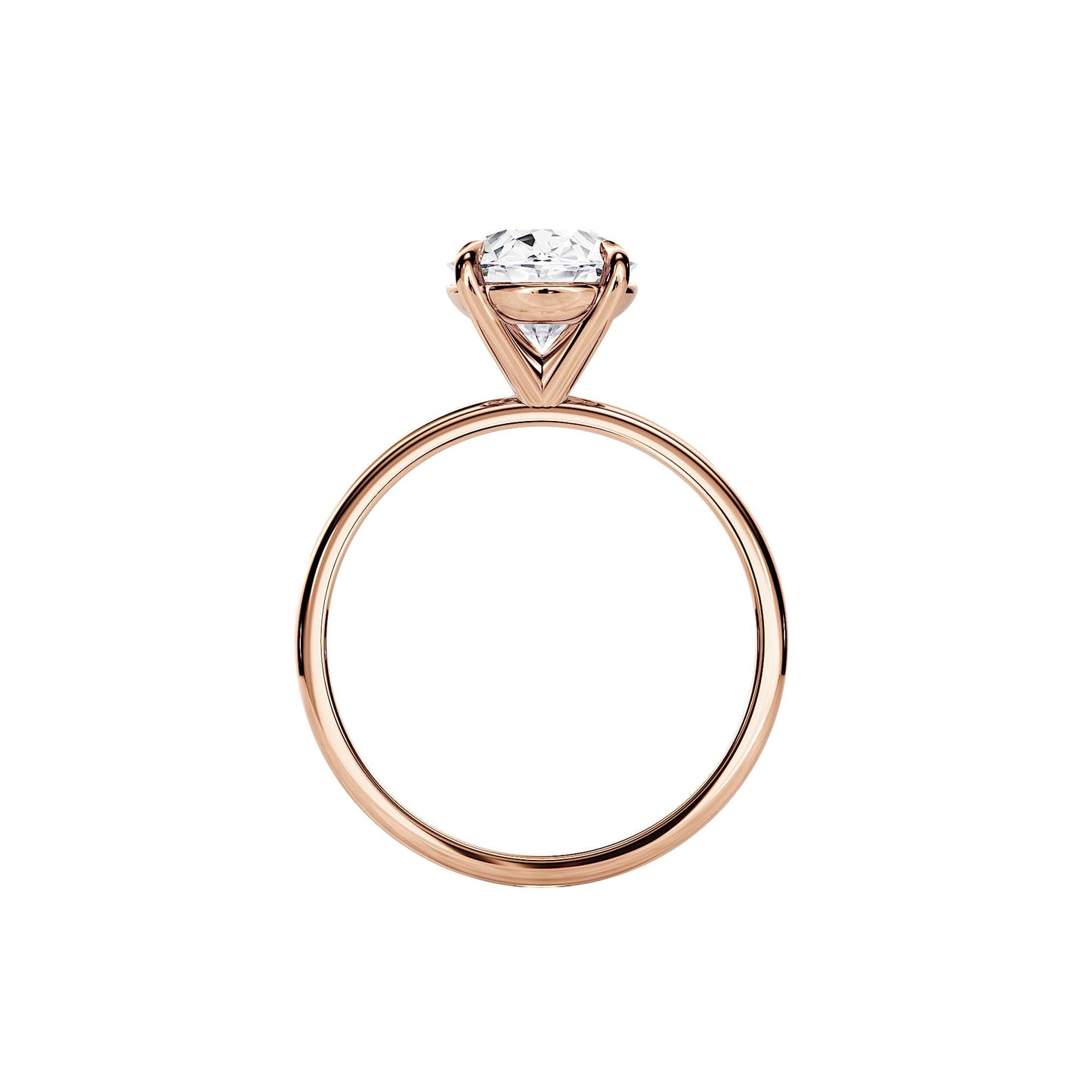 3.0 CT Oval Moissanite Solitaire  Engagement Ring