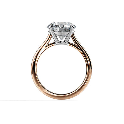 3.6 CT Round Solitaire Moissanite Engagement Ring