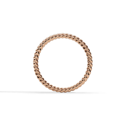 Twisted Plain Wedding Band