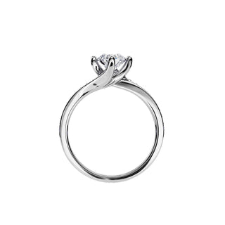 1.0 CT Round Cut Moissanite Prong Setting Engagement Ring